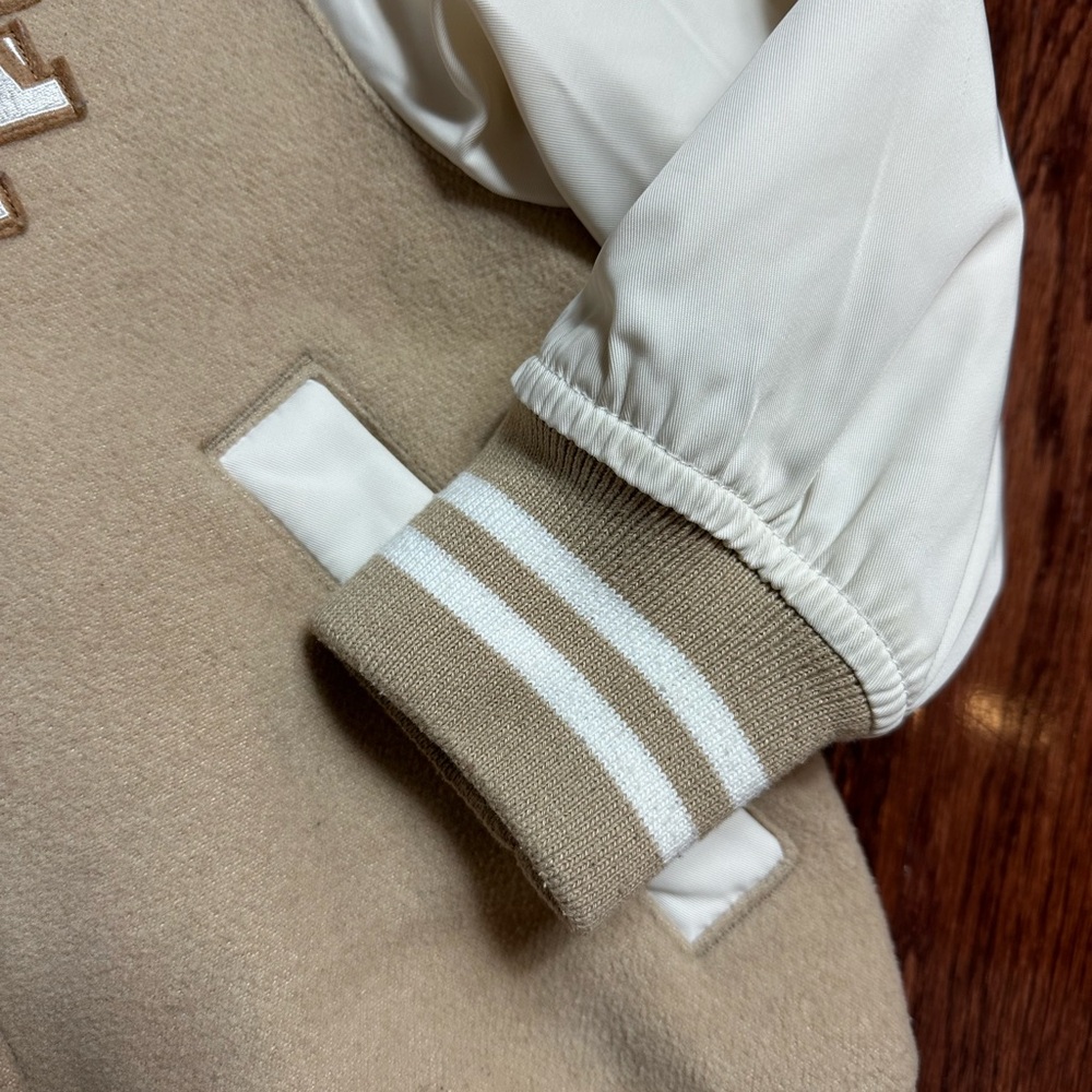 Abercrombie & Fitch Youth Tan Varsity Jacket - Picture 5 of 12